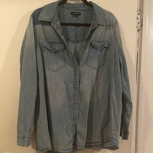 Lane Bryant 18/20 Distressed Jean Shirt